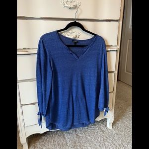 Women’s royal blue size medium Talbots three-quarter length sleeve sweater